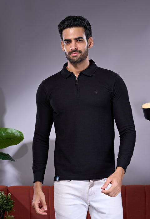 Buy Milan Soild Polo Asphalt Black Truedesign