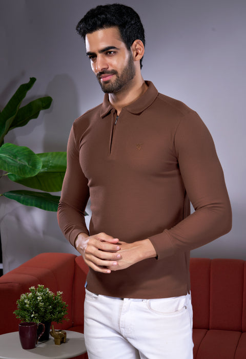 Buy Milan Soild Polo Burnt Red Truedesign