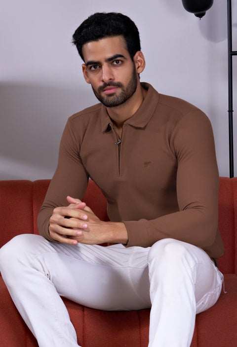 Buy Milan Soild Polo Burnt Red Truedesign