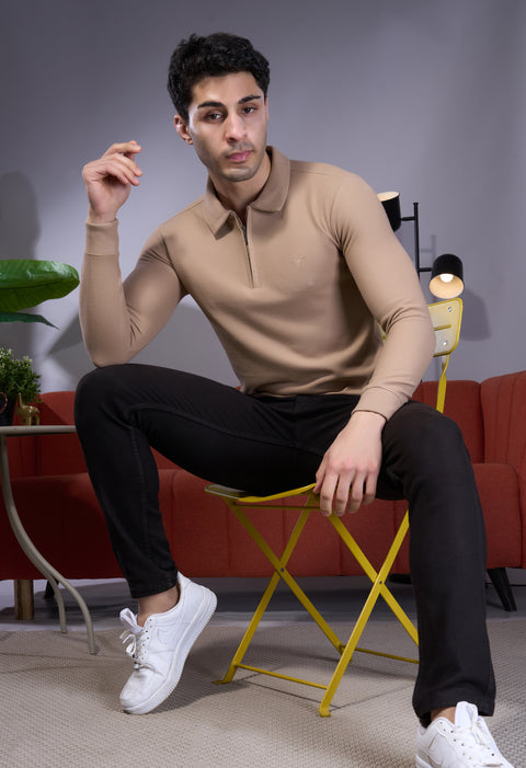 Buy Milan Soild Polo Light Cookie Truedesign