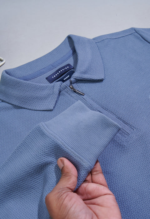 Buy Milan Soild Polo Tshirt Stone Blue Truedesign