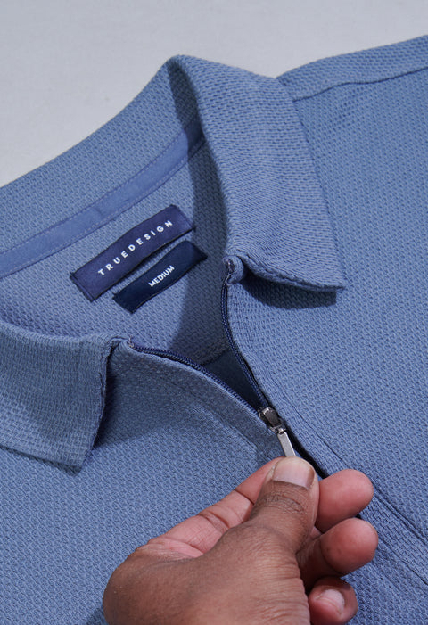 Buy Milan Soild Polo Tshirt Stone Blue Truedesign