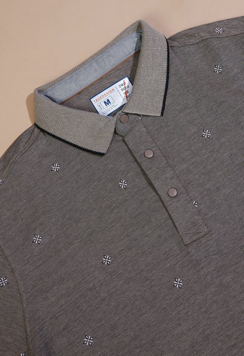 Buy Mist Polo Tshirt AOP Goldy Black Truedesign