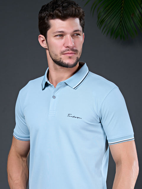 Buy Muse Polo Tshirt Cadet Blue Truedesign