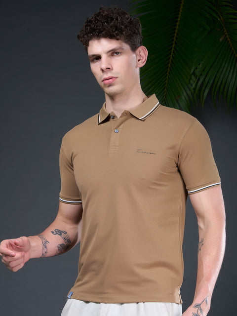 Buy Muse Polo Tshirt Taupe Brown Truedesign