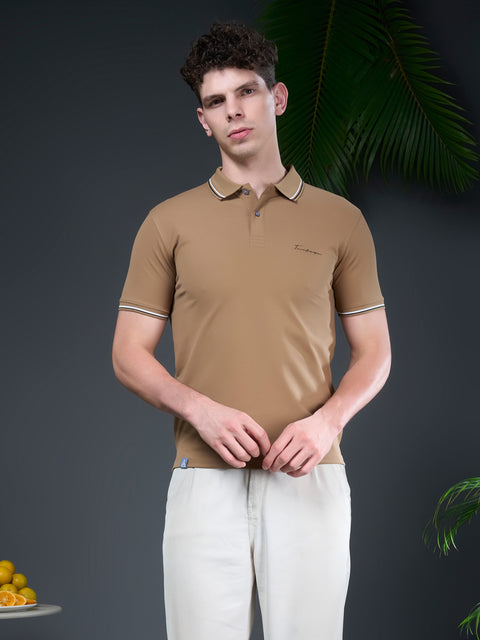 Buy Muse Polo Tshirt Taupe Brown Truedesign
