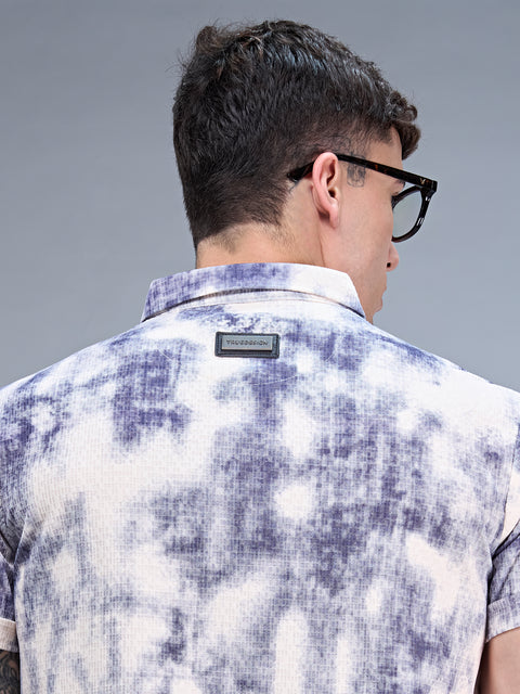 Buy Nero Polo Tshirt AOP Blue & Beige Truedesign