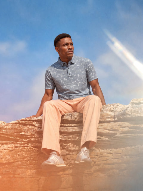 Buy Nero Polo Tshirt AOP Blue Truedesign