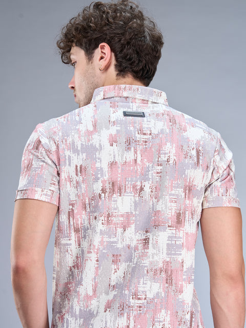 Buy Nero Polo Tshirt AOP Pink Truedesign