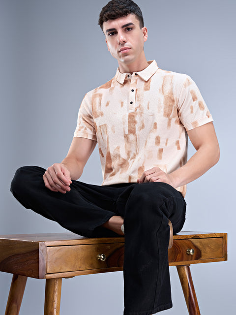 Buy Nero Polo Tshirt AOP Yellow Truedesign