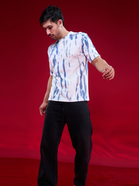 Buy Truedesign Oak Half Sleeve Tees White & Blue Online