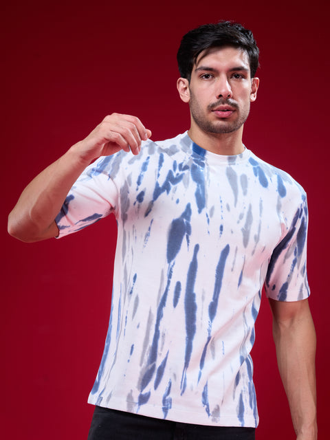 Buy Truedesign Oak Half Sleeve Tees White & Blue Online