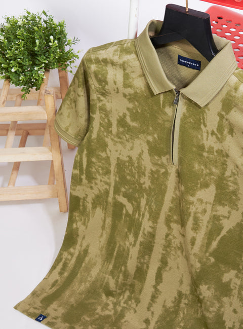 Buy Oasis Aop Polo Tshirt Pale Green Truedesign