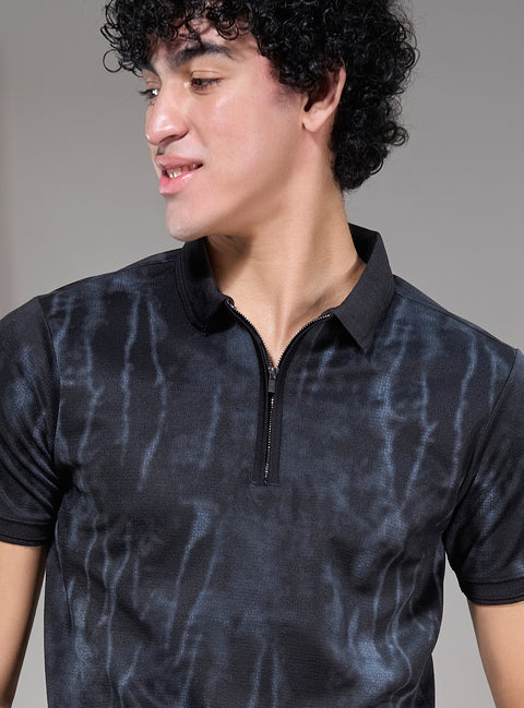 Buy Oasis Aop Polo Tshirt Raven Black Truedesign
