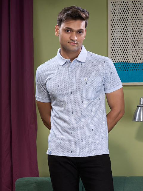 Buy Oxford Polo Tshirt AOP Marian Blue Truedesign