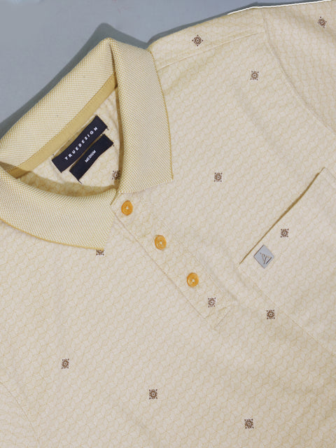 Buy Oxford Polo Tshirt AOP Parchment Beige Truedesign