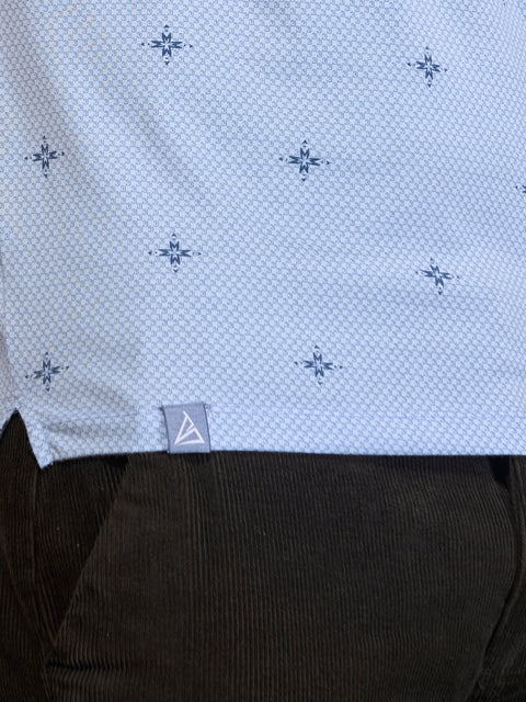 Buy Oxford Polo Tshirt AOP Sky Blue Truedesign