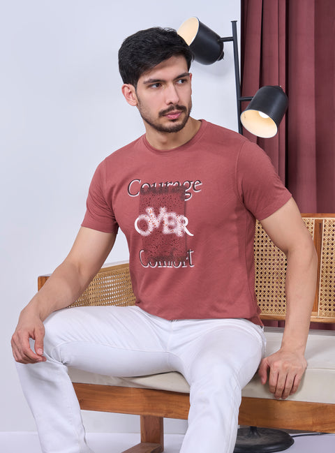 Buy Truedesign Paradise Half Sleeve Tees Bole Brown Online