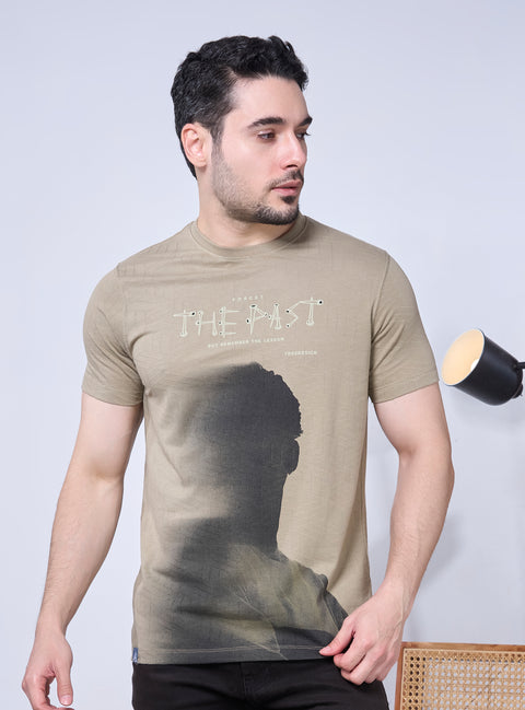 Buy Truedesign Paradise Half Sleeve Tees Dim Olive Online