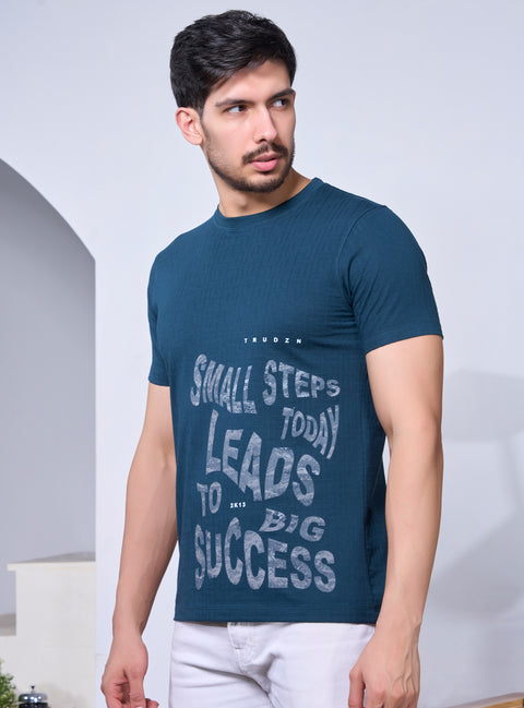 Buy Truedesign Paradise Half Sleeve Tees Peacock Blue Online