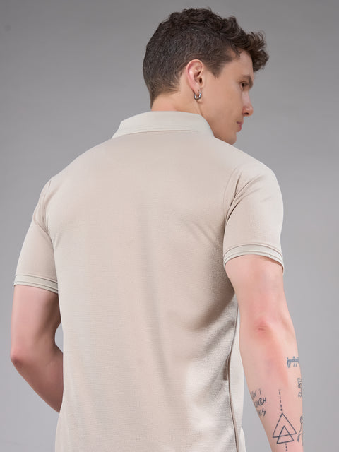 Buy Quartz Soild Polo Tshirt Light Beige Truedesign