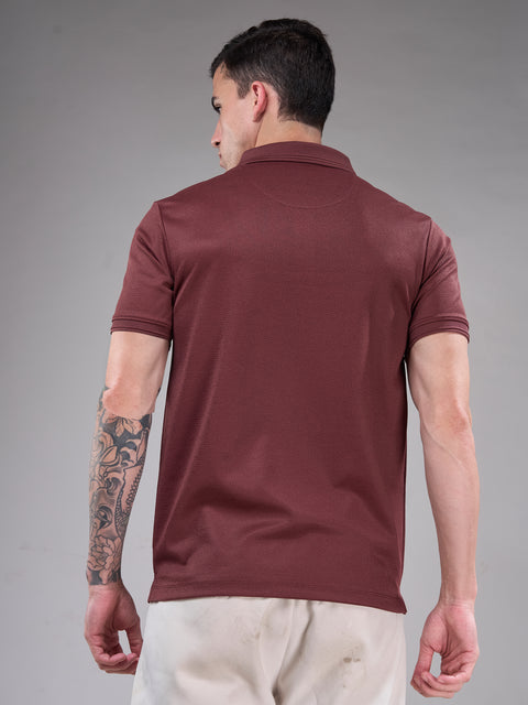 Buy Quartz Soild Polo Tshirt Rustic Burgundy Truedesign