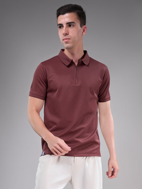 Buy Quartz Soild Polo Tshirt Rustic Burgundy Truedesign