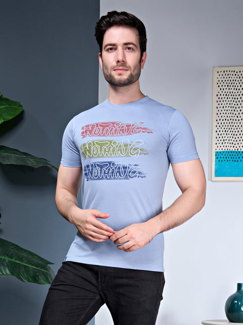 Buy Truedesign Ravel Half Sleeve Tees Baby Blue Online