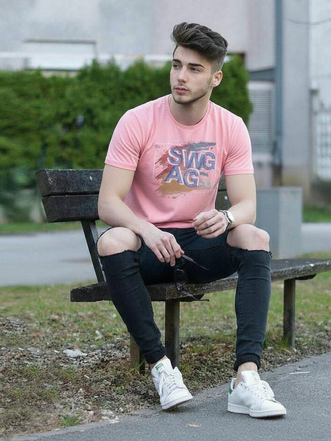 Buy Truedesign Ravel Half Sleeve Tees Bubblegum Pink Online