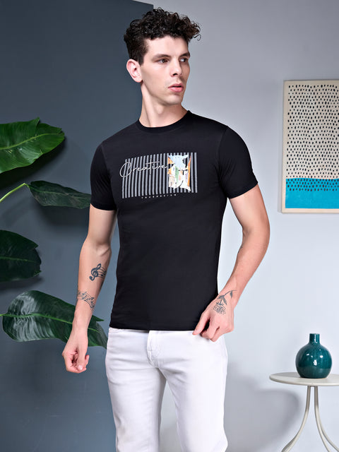 Buy Truedesign Ravel Half Sleeve Tees Night Black Online