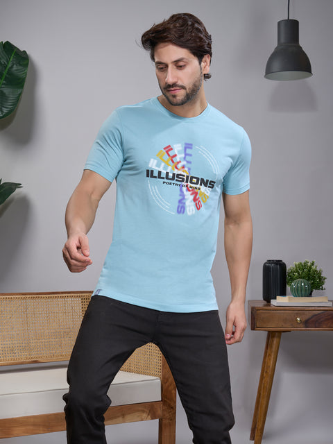 Buy Truedesign Ravel Round Neck Tshirt Light Turquoise Online