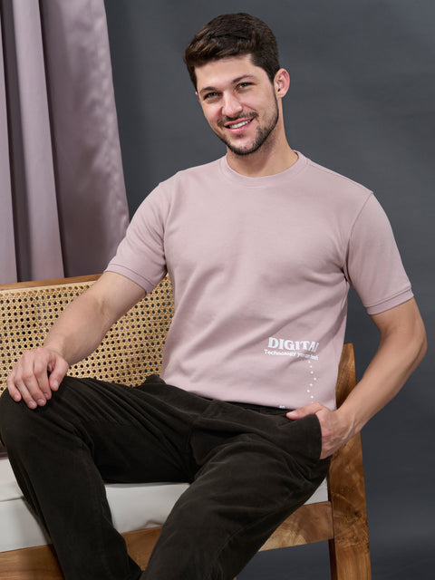 Buy Truedesign Rayon Round Neck Tshirt Cozy Peach Online