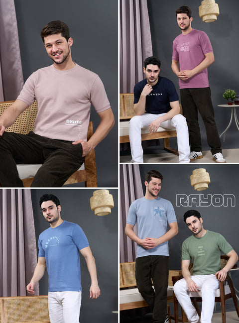 Buy Truedesign Rayon Round Neck Tshirt  Online