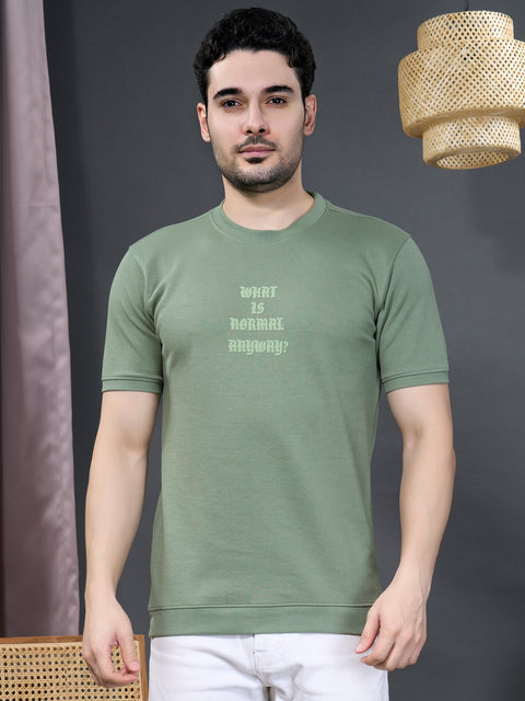 Buy Truedesign Rayon Round Neck Tshirt Xanadu Green Online