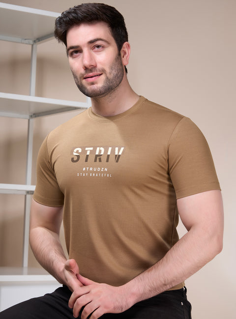 Buy Truedesign Regal Half Sleeve Tees Vanilla Brown Online