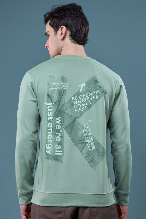 Buy Truedesign Slice Full Sleeve Sweatshirt Xanadu Green Online