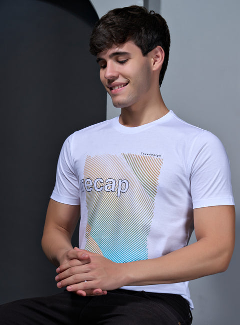 Buy Truedesign Space Half Sleeve Tees Extra White Online