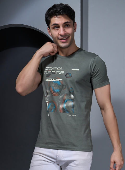 Buy Truedesign Space Half Sleeve Tees Feldgrau Green Online