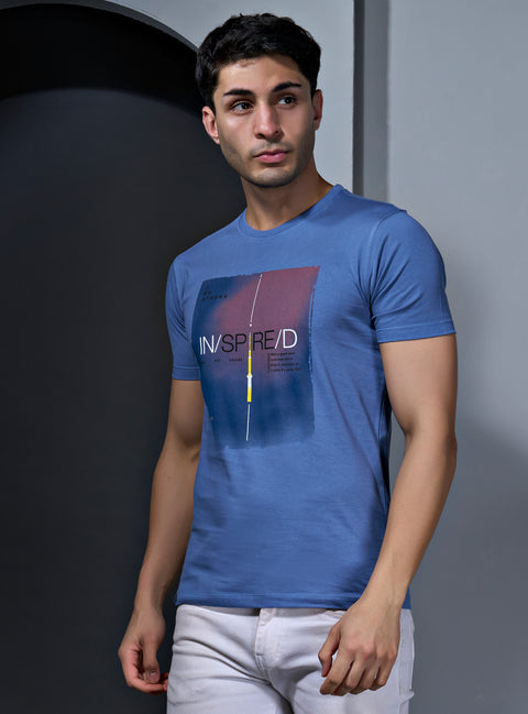 Buy Truedesign Space Half Sleeve Tees Queen Blue Online