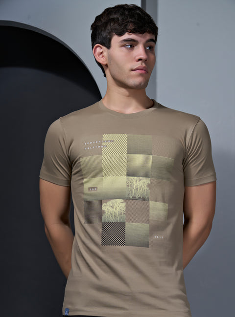 Buy Truedesign Space Half Sleeve Tees Wood Brown Online
