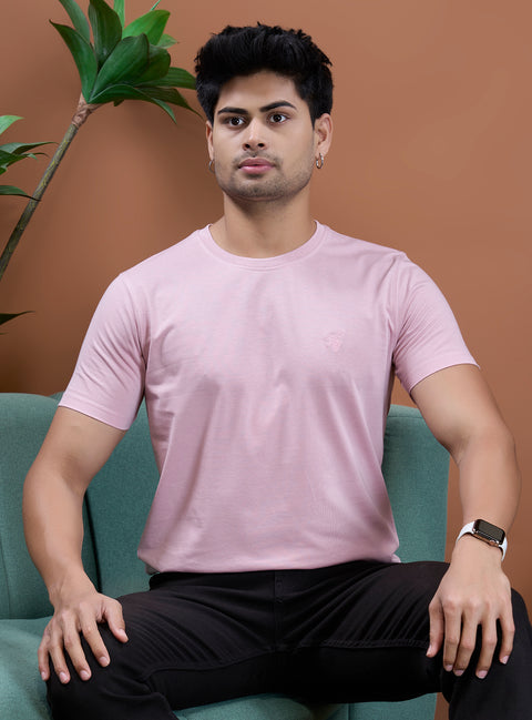 Buy Sturdy Half Sleeve Tees Baby Pink Online Truedesign