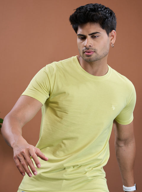 Buy Sturdy Half Sleeve Tees Lime Yellow Online Truedesign