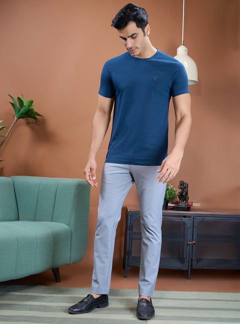 Buy Sturdy Half Sleeve Tees Peacock Blue Online Truedesign