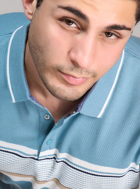 Buy Tango Polo Tshirt Blue & White Truedesign