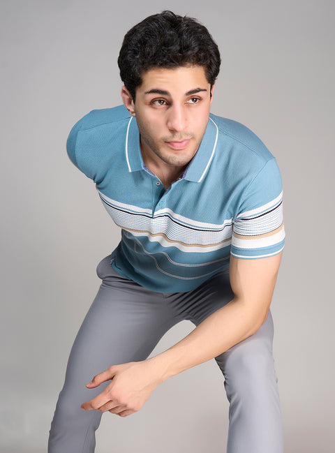 Buy Tango Polo Tshirt Blue & White Truedesign