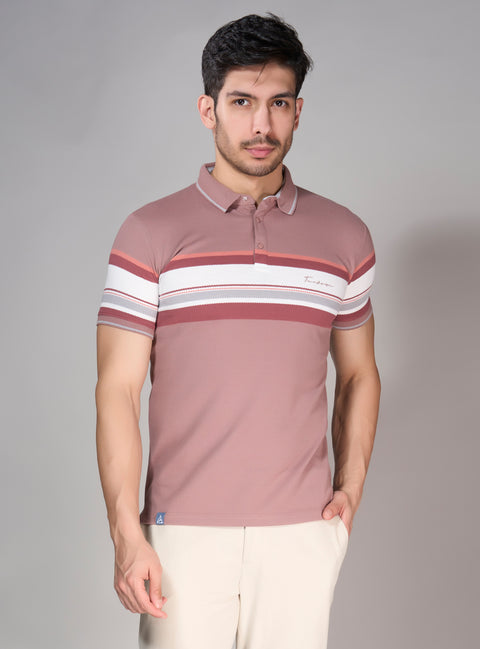 Buy Tango Polo Tshirt Tuscan Brown & White Truedesign