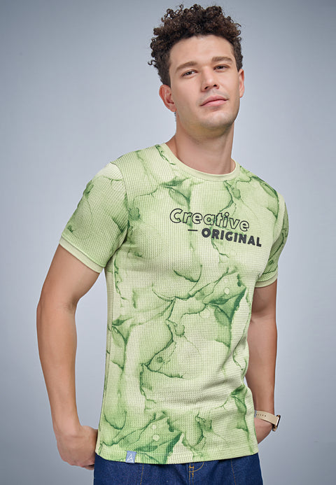 Buy Truedesign Tilt Round Neck Tshirt Dim Green Online