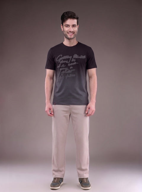 Buy Truedesign Tipsy Aop Round Neck Tees Black & Grey Online