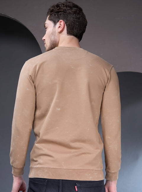 Buy Truedesign Tornado Full Sleeve Sweatshirt Khaki Brown Online