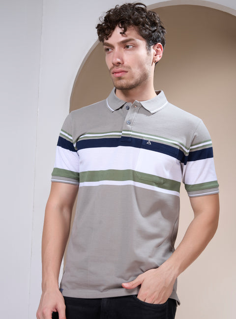 Buy Verdant Polo Tshirt Grey & Black Truedesign